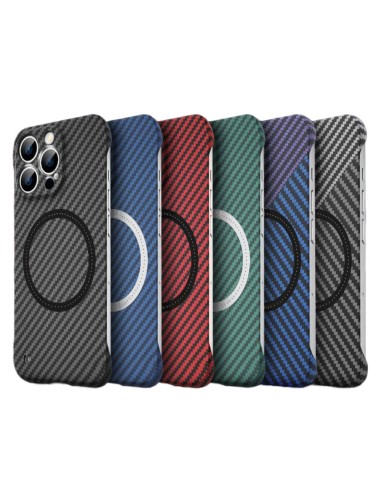MAGNETIC HARD COVER CASE WITH CARBON-FIBER TEXTURE
