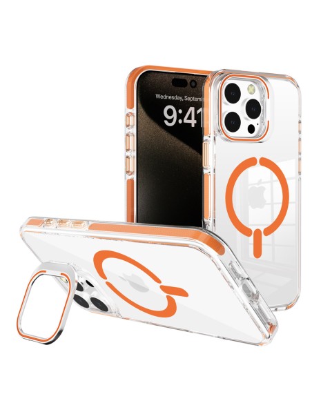 MAGNETIC HARD CLEAR COVER CASE WITH CAMERA PROTECTION STAND FUNCTION