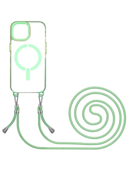 COVER RIGIDA TRASPARENTE MAGNETICA CON LACCIO DA COLLO