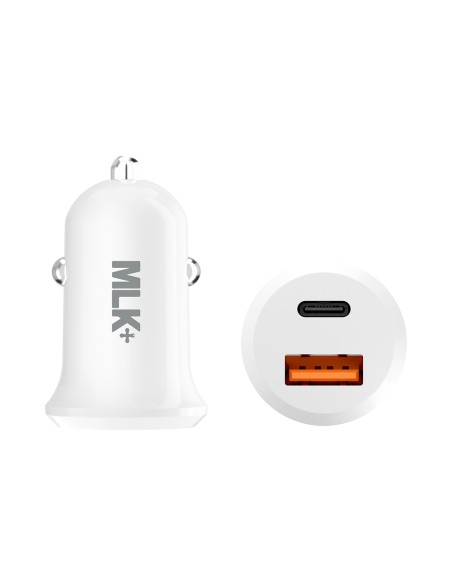 MLK+ PD+QC 30W DUAL PORT FAST CHARGE CAR CHARGER