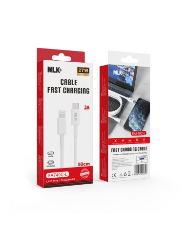 MLK+ CAVO RICARICA E DATI 3.0A TYPE C TO LIGHTNING 50CM