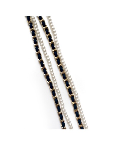 60CM-LONG PHONE BEADS WITH GOLDEN PATCH