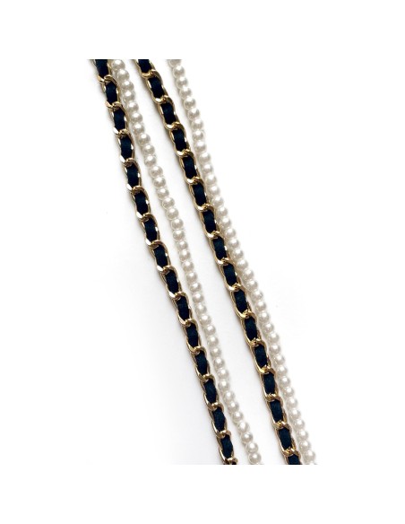 60CM-LONG PHONE BEADS WITH GOLDEN PATCH