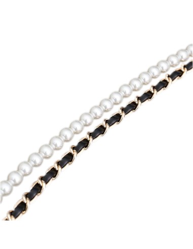 60CM-LONG PHONE BEADS WITH GOLDEN PATCH