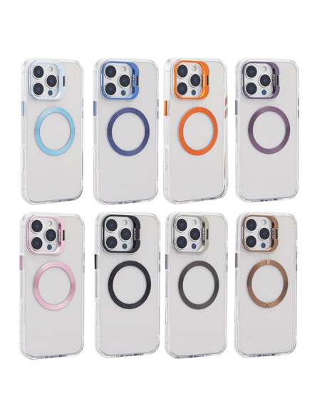 MAGNETIC HARD CLEAR COVER CASE WITH CAMERA PROTECTION STAND FUNCTION