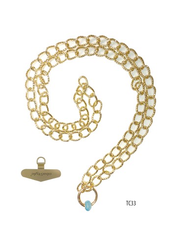 PERLES DE TÉLÉPHONE DE 60 CM DE LONG AVEC ANNEAU PORTE-LUNETTES