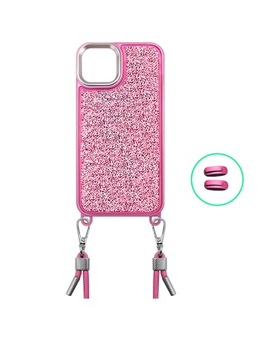 COVER RIGIDA GLITTER CON LACCIO DA COLLO
