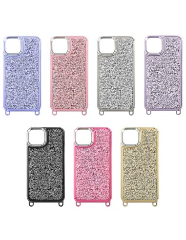 COVER RIGIDA GLITTER CON LACCIO DA COLLO