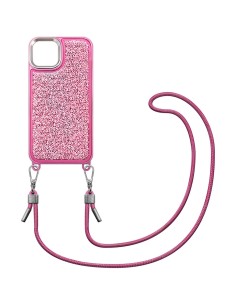 GLITTER HARD COVER CASE WITH NECK STRAP