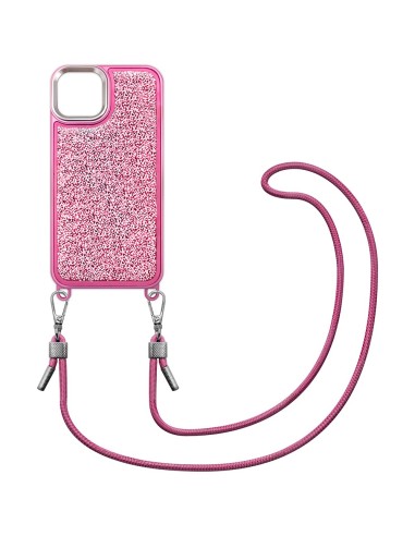 COVER RIGIDA GLITTER CON LACCIO DA COLLO