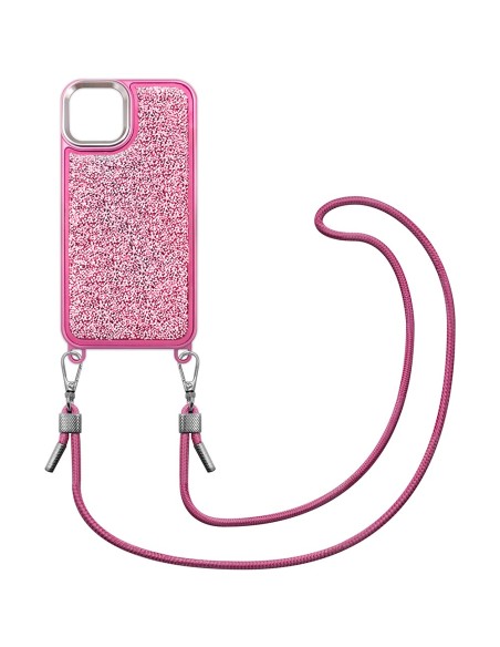 COVER RIGIDA GLITTER CON LACCIO DA COLLO