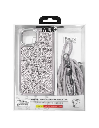 GLITTER HARD COVER CASE WITH NECK STRAP