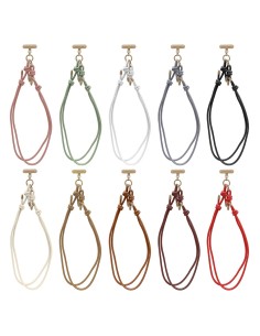 SANGLE DE COU EN CUIR PU AVEC PATCH EN MÉTAL