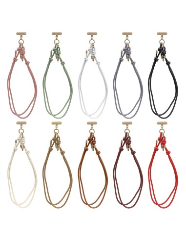 PU LEATHER NECK STRAP WITH METAL PATCH