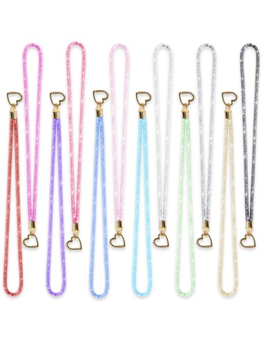 NECK STRAP WITH RHINESTONE, HEART HOOK AND METAL PATCH