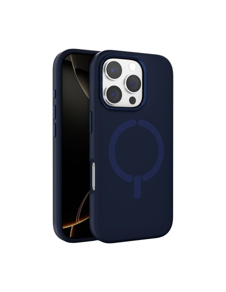 Rovi Mag-Soft iPhone 16 Pro Dark Blue - MagSafe Soft Cover Dark Blue