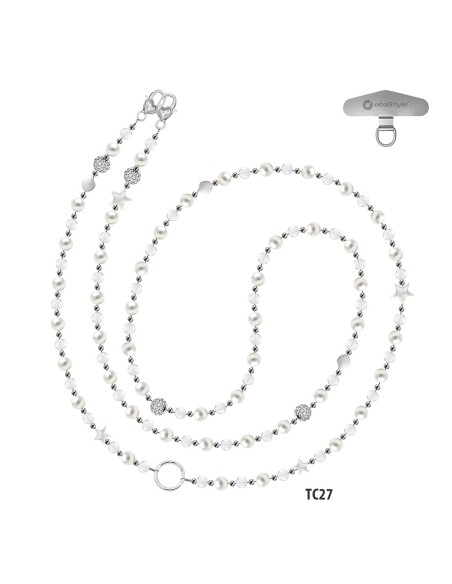 60CM-LONG PHONE BEADS WITH EYEGLASSES HOLDER RING