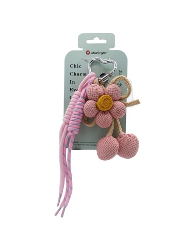 PENDENTIF MULTIFONCTIONNEL À MOTIF FLORAL ET CROCHET EN FORME DE CŒUR