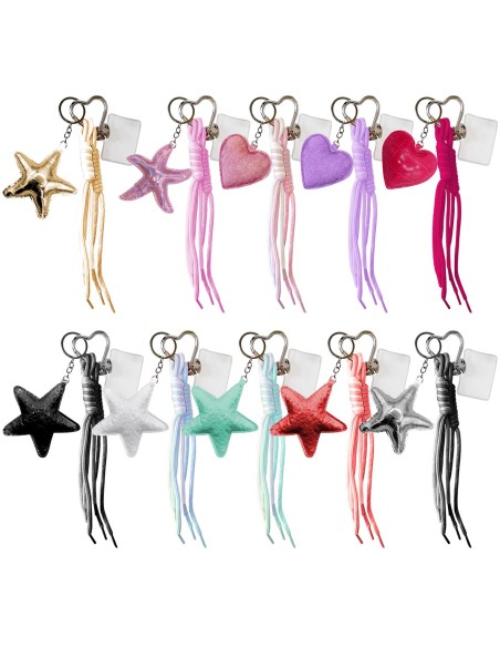 PENDENTIF MULTIFONCTIONNEL AVEC ÉTOILES ET CŒURS ET CROCHET EN FORME DE CŒUR