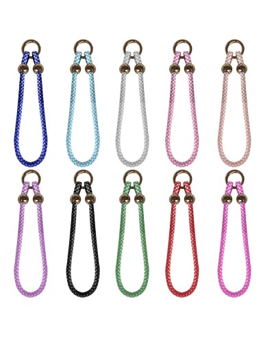 LACCIO DA POLSO CON STRASS E PATCH IN METALLO