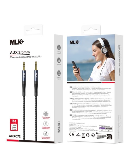 MLK+ 3.5MM STEREO JACK AUDIO AUX CABLE