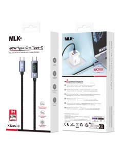 MLK+ CÂBLE DE CHARGE RAPIDE TRESSÉ TYPE-C VERS TYPE-C AVEC AFFICHAGE NUMÉRIQUE 2
