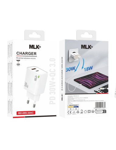 Chargeur secteur PD+QC à double port