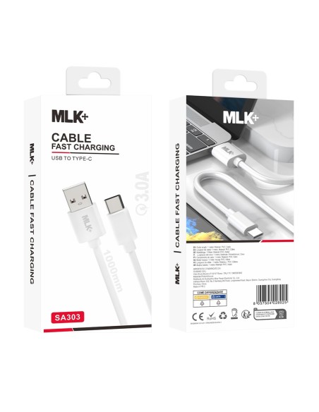 MLK+ CÂBLE DE CHARGE ET DE DONNÉES CONNECTEUR 3.0A TYPE C