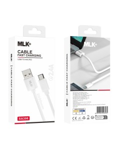 MLK+ CÂBLE DE CHARGE ET DE DONNÉES CONNECTEUR 2.4A V8 200CM