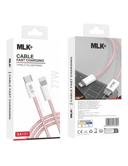 MLK+ CAVO INTRECCIATO FAST CHARGE TYPE C TO LIGHTNING