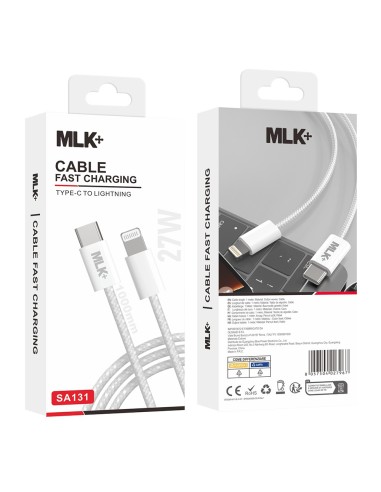 MLK+ CAVO INTRECCIATO FAST CHARGE TYPE C TO LIGHTNING