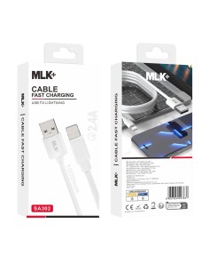 MLK+ CHARGING AND DATA CABLE 2.4A LIGHTNING CONNECTOR