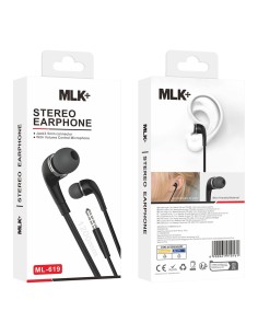 MLK+ ÉCOUTEURS INTRA-AURICULAIRES FILAIRES CONNECTEUR DE JACK 3.5MM