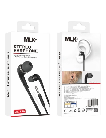MLK+ ÉCOUTEURS INTRA-AURICULAIRES FILAIRES CONNECTEUR DE JACK 3.5MM
