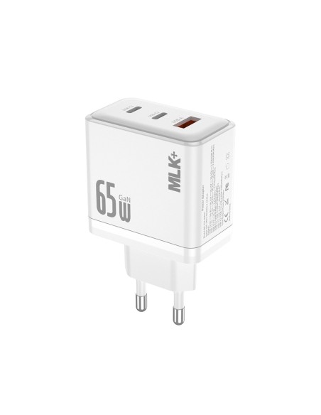 Dual port PD+QC mains charger