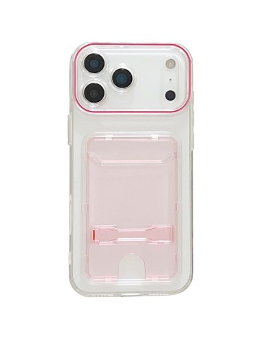 HARD CLEAR COVER CASE WITH CARD COMPARTMENT AND SUPPORT