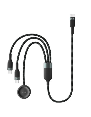 MLK+ 3-IN-1 FAST CHARGING BRAIDED CABLE TYPE C + SMARTWATCH