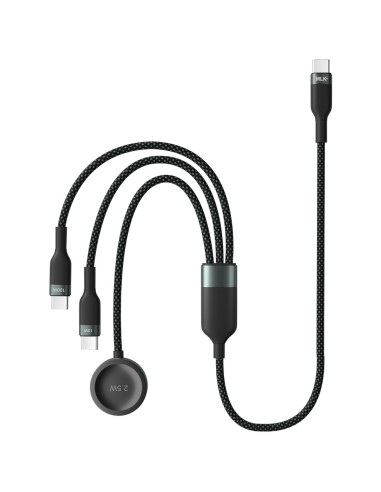 MLK+ 3-IN-1 FAST CHARGING BRAIDED CABLE TYPE C + SMARTWATCH