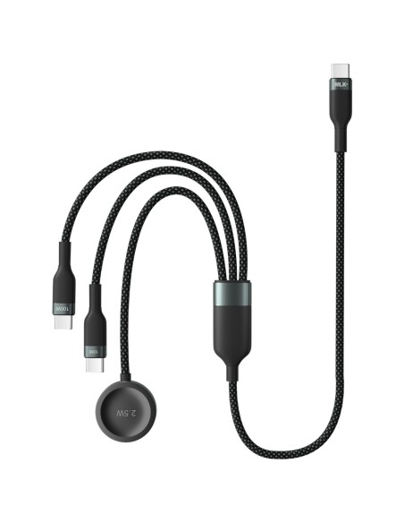 MLK+ CAVO INTRECCIATO FAST CHARGE 3 IN 1 TYPE C + SMART WATCH