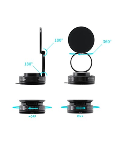 SUPPORTO MAGNETICO ROTANTE CON BASE A VENTOSA