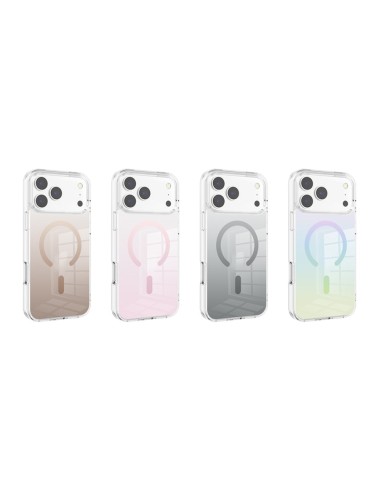 SEMI-TRANSPARENT MAGNETIC HARD CASE WITH A GRADIENT FINISH - 6-PIECE PACK ASSORTED COLORS (1X)