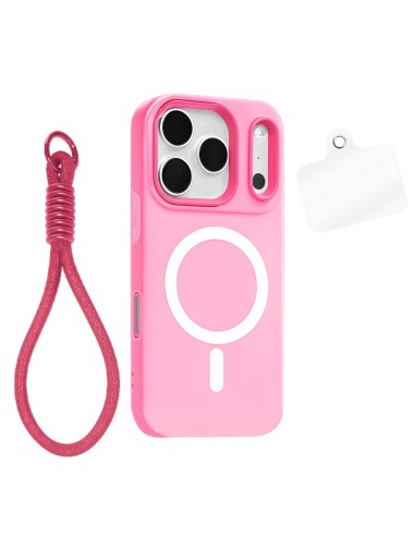 MAGNETIC HARD CASE WITH FROSTED EFFECT AND WRIST STRAP