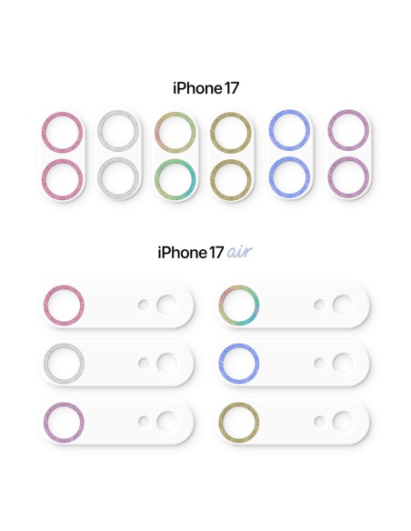 TEMPERED GLASS CAMERA LENS PROTECTOR WITH GLITTER EFFECT