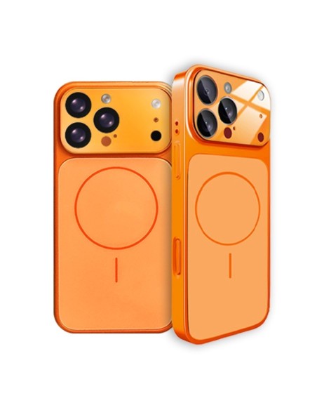 ÉTUI RIGIDE MAGNÉTIQUE EN VERRE SATINÉ - PAQUET MONOCOULEUR ORANGE