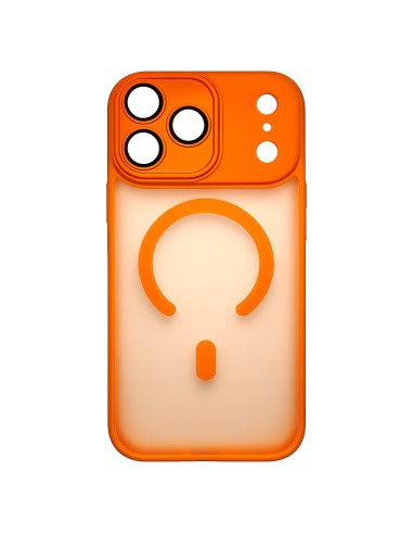 COLOURED EDGES MAGNETIC SEMIHARD SEMICLEAR COVER CASE - SINGLE-COLOR ORANGE PACK