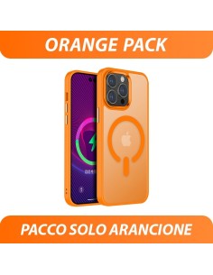 COLOURED EDGES MAGNETIC SEMIHARD SEMICLEAR COVER CASE - SINGLE-COLOR ORANGE PACK