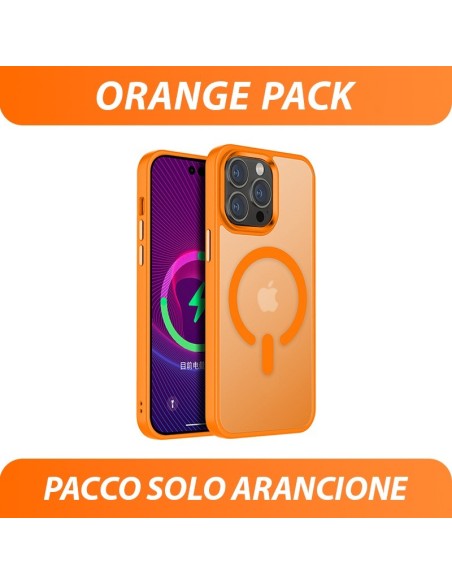 COLOURED EDGES MAGNETIC SEMIHARD SEMICLEAR COVER CASE - SINGLE-COLOR ORANGE PACK