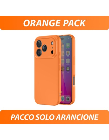 COVER MORBIDA EFFETTO SOFT TOUCH - PACCO MONOCOLORE ARANCIONE
