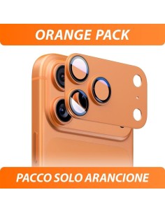 KAMERAOBJEKTIVSCHUTZ AUS SATINIERTEM ALUMINIUM - ORANGEFARBENE EINHEITSPACKUNG