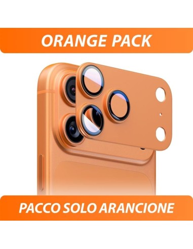 SATIN-FINISH ALUMINUM CAMERA LENS PROTECTOR - SINGLE-COLOR ORANGE PACK